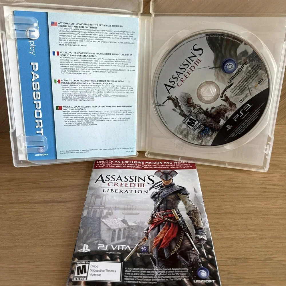 Playstation 3 Assassin's Creed III PS3 Sony 2012 Complete CIB 3D Compatible